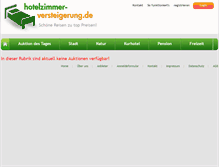 Tablet Screenshot of hotelzimmer-versteigerung.de